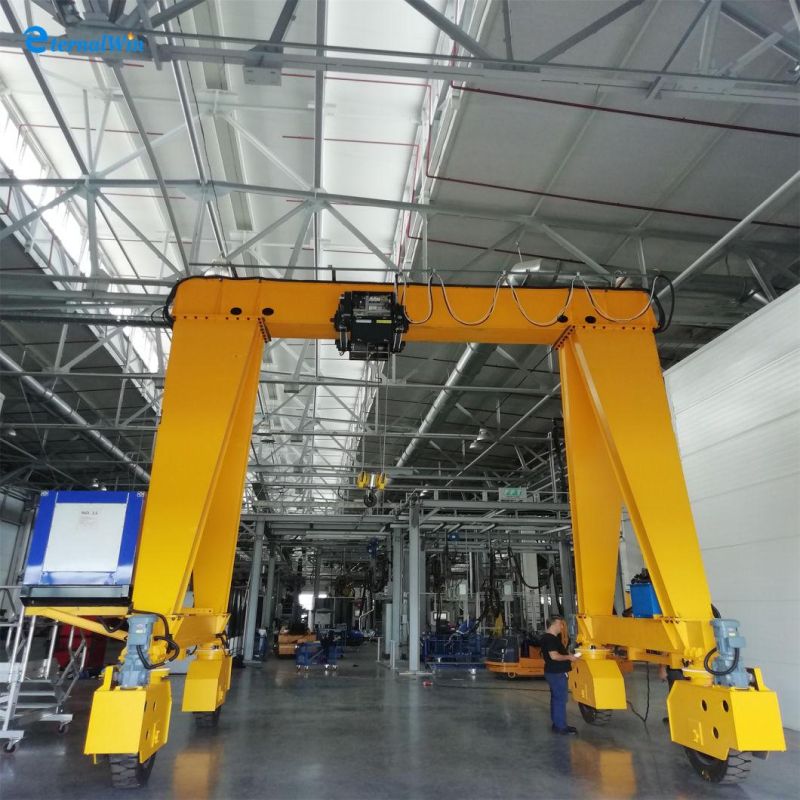 Europe Mobile Rubber Wheel Type 15ton Gantry Crane 20ton for Sales Price