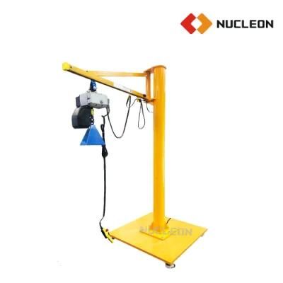 CE Certified 200kg Light Portable Mobile Jib Crane with Travelling Caster Wheels