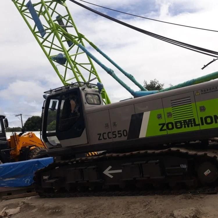 China Brand Zoomlion Hydraulic 55ton Crawler Crane Zcc550h