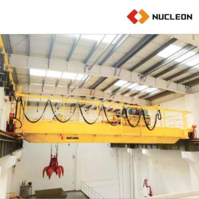 Nucleon Custom Waste Handling Double Girder Electric Overhead Crane with Grab for Garbage Station