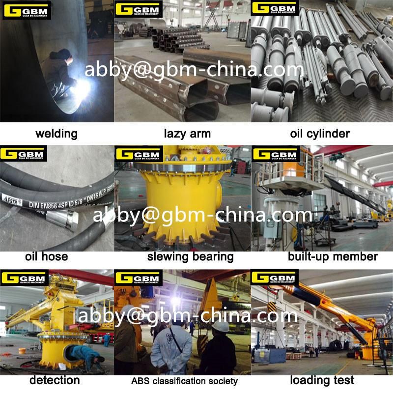 Gbm Widely Used Marine Telescopic Arm Ship Shore Crane