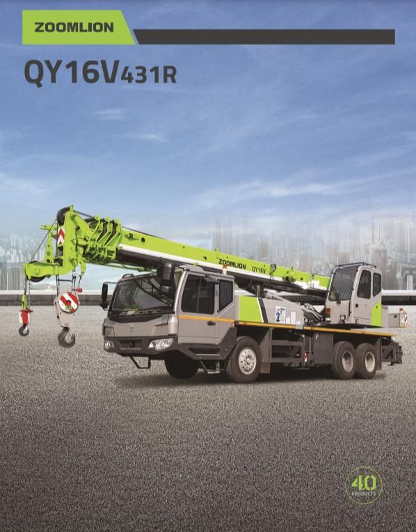 Zoomlion Truck Crane Price Crane 16 Tons Qy16V431r