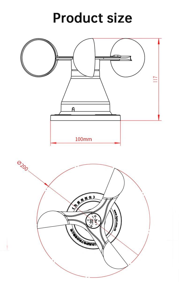 Intelligent Digital Anemometer /Tower Wind Speed Alarm Sensor Intelligent Digital/Gantry Crane Dedicated Anemometer