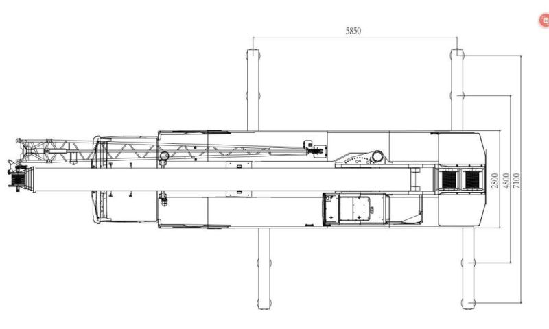 25 Ton Heavy Duty Truck Hydraulic Mobile Truck Crane Qy50K-II