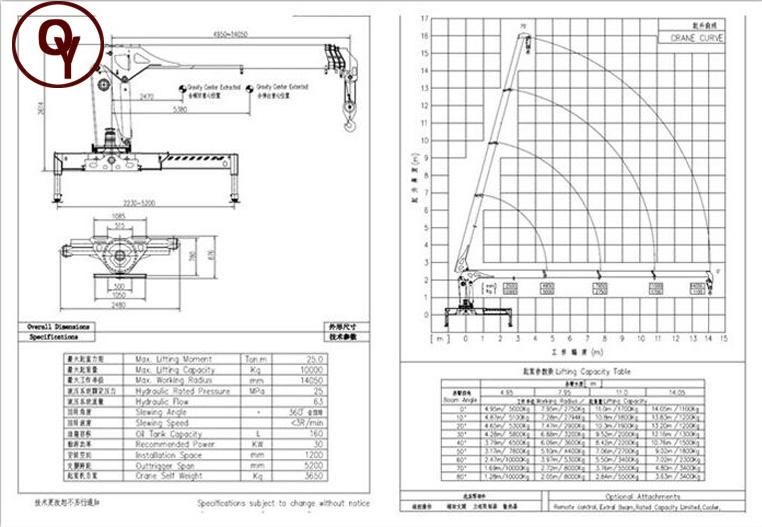 Sinotruk HOWO 8X4 336HP Cargo Truck Mounted 10ton Crane