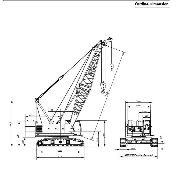 Scc750A Crawler Crane 75t for Sale