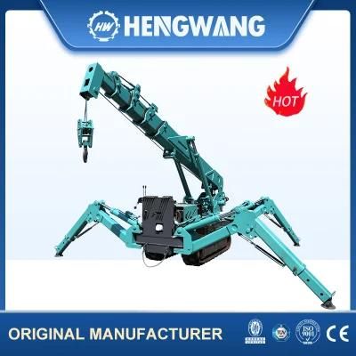 China Hot Sale 3 Ton Hydraulic Engine Spider Crane