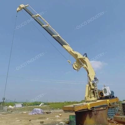 Ouco Customized Folding Telescopic Marine Crane Suitable for High Level Sea Conditions