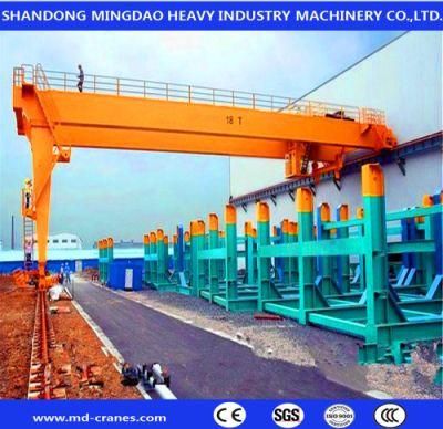 Bmh Type Rail Mounted Double Girder Semi-Gantry Crane with Electric Hoist or Winch
