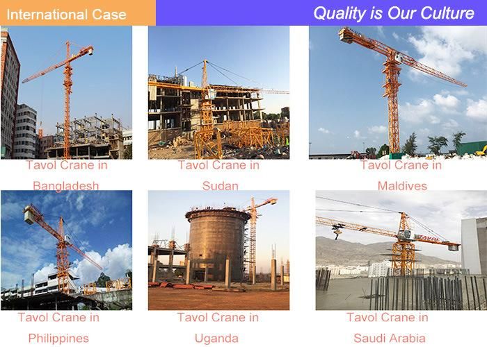 Building Construction Site Tower Crane Qtz80 in Dubai
