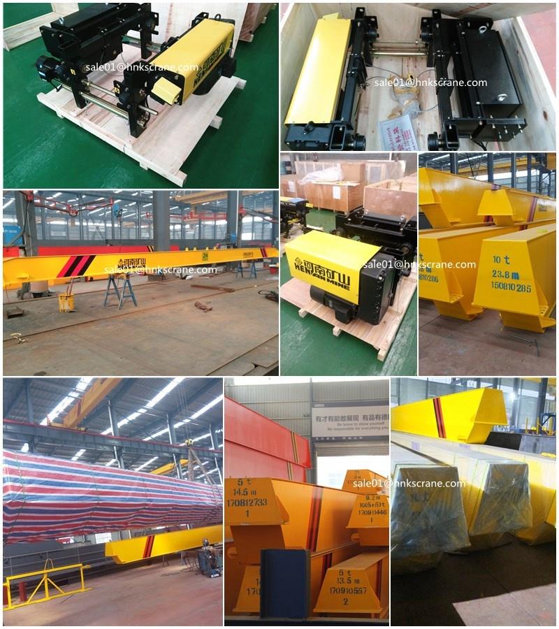 European Style Single Girder Electric Overhead Travelling Overhead Crane