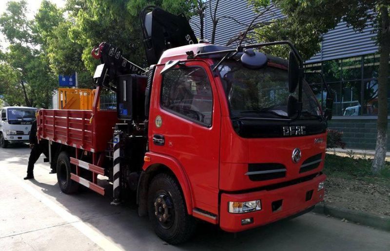 Dongfeng Utility Service Knuckle Boom Truck Crane 5tons Truck Mounted Crane