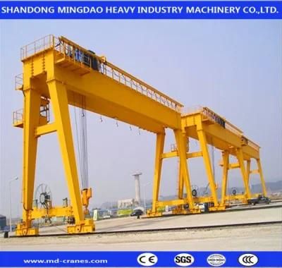 Factory Price 16 Ton 20 Ton 32 Ton Double Girder Gantry Crane with Wireless Radio Remote Control