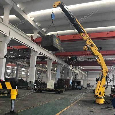 China Factory Customized 2t6m Foldable Telescopic Boom Marine Crane