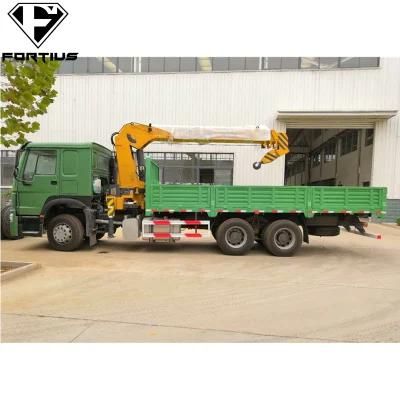 Sinotruk Heavy Duty HOWO 6X4 8X4 371HP 15t 20t Cargo Truck Mounted Crane for Transport