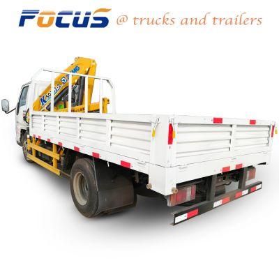 Hot Sale Self Loading Flatbed Cargo Truck with 5ton 6.3ton Straight/ Folding /Folded / Foldable Boom Arm Crane