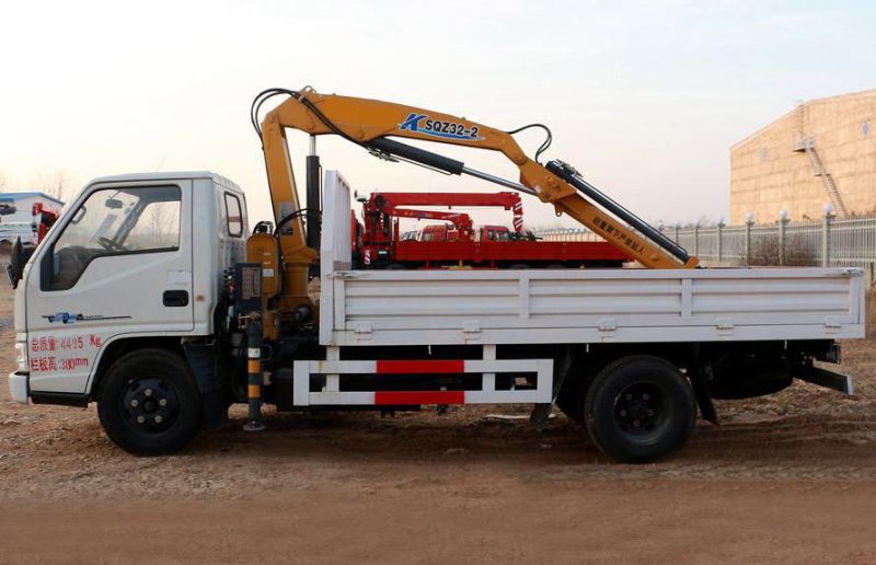 Jmc/JAC 2ton 3tons 3.2tons Construction Truck with Knuckle Folding Arm Crane