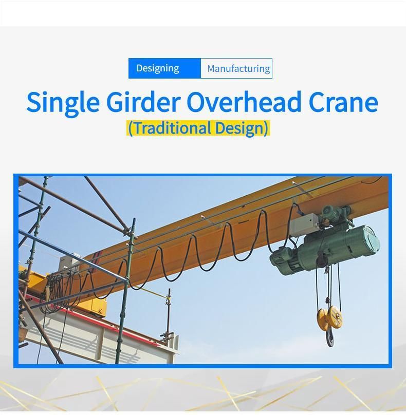 Single Girder Overhead Crane Under Running Crane (1t, 2t, 3t, 5t, 10t, 16t, 20t)