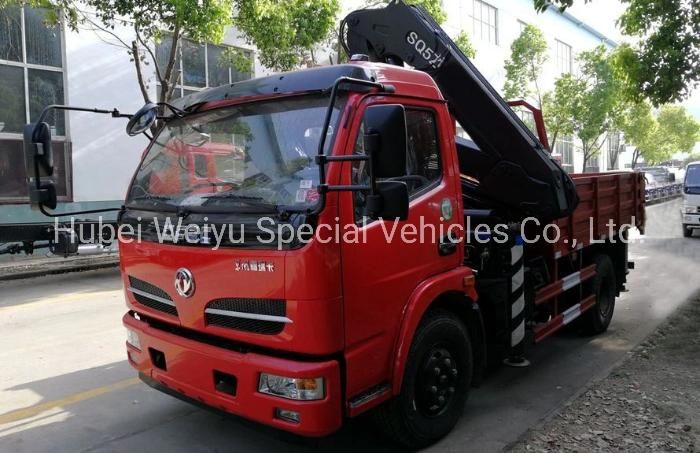 Dongfeng Utility Service Knuckle Boom Truck Crane 5tons Truck Mounted Crane