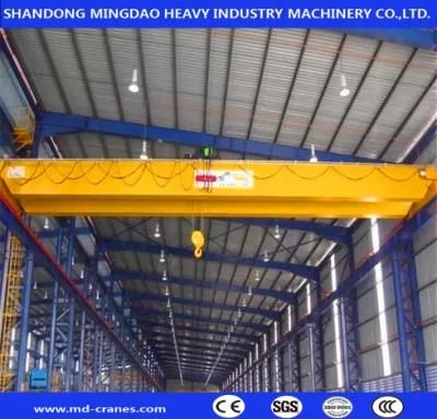 Qd 10t-20m Double Girder Overhead Crane in Workshop