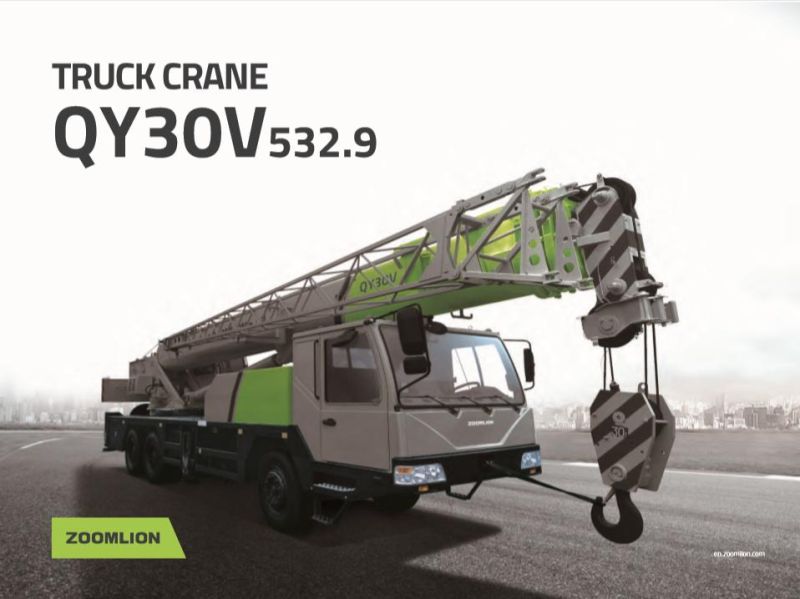 Zoomlion Hydraulic Truck Crane Price Truck Cranes 30 Tons Qy30V532.9