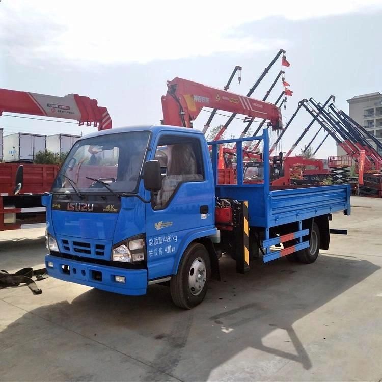 Isuzu 4tons 4X2 Lifting Machinery Truck with Articulated Crane Cheap Price with Drill Drill Pipe Strength Factory