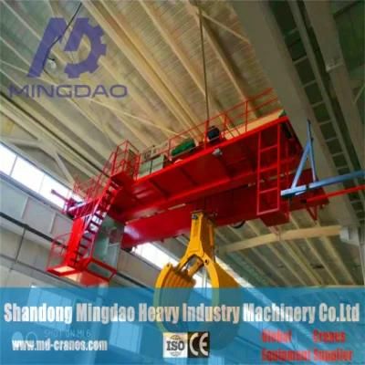 45ton Double Girder Rail Mounted Grab Bucket Crane China Supplier