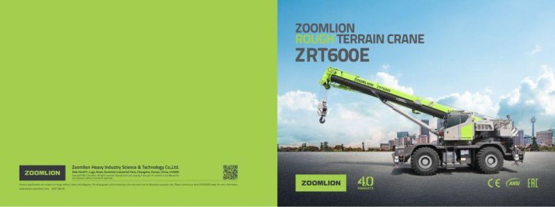 Zoomlion Zrt600e Rough Terrain Crane