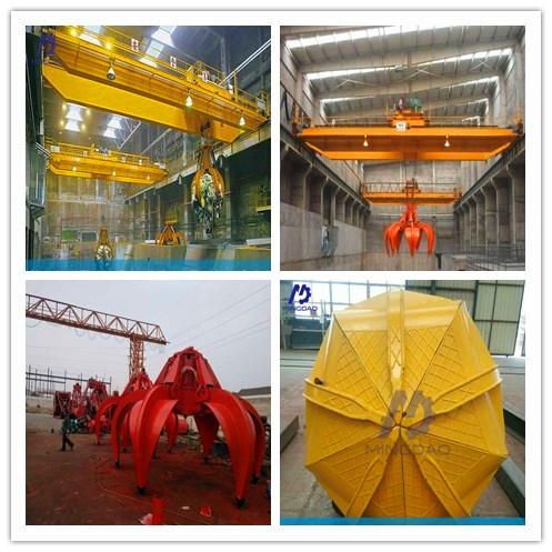 Cabin / Remote Control Double Beam Bridge Crane with Grab Bucket