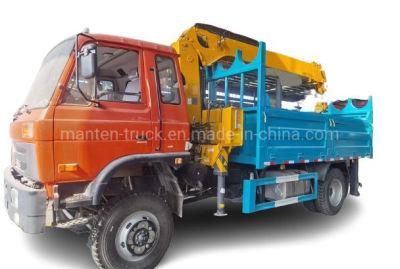 Dongfeng Cummi-Ns 190HP Engine 5ton 6ton Mobile Crane Truck for Log Telegraph Pole Transportation