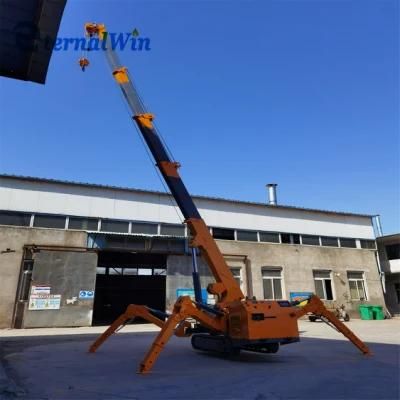 3t Diesel Engine Drive Electric Tracked Spider Crane with Fly Jib
