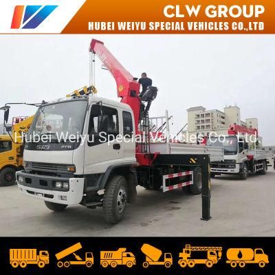 Isuzu Lorry Mounted Straight Arm 10tons Crane 10tons Truck Mounted Telescopic Boom Crane