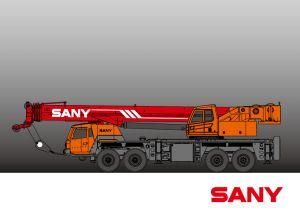 STC800S SANY Truck Crane 80 Tons Lifting Capacity All wheel steering