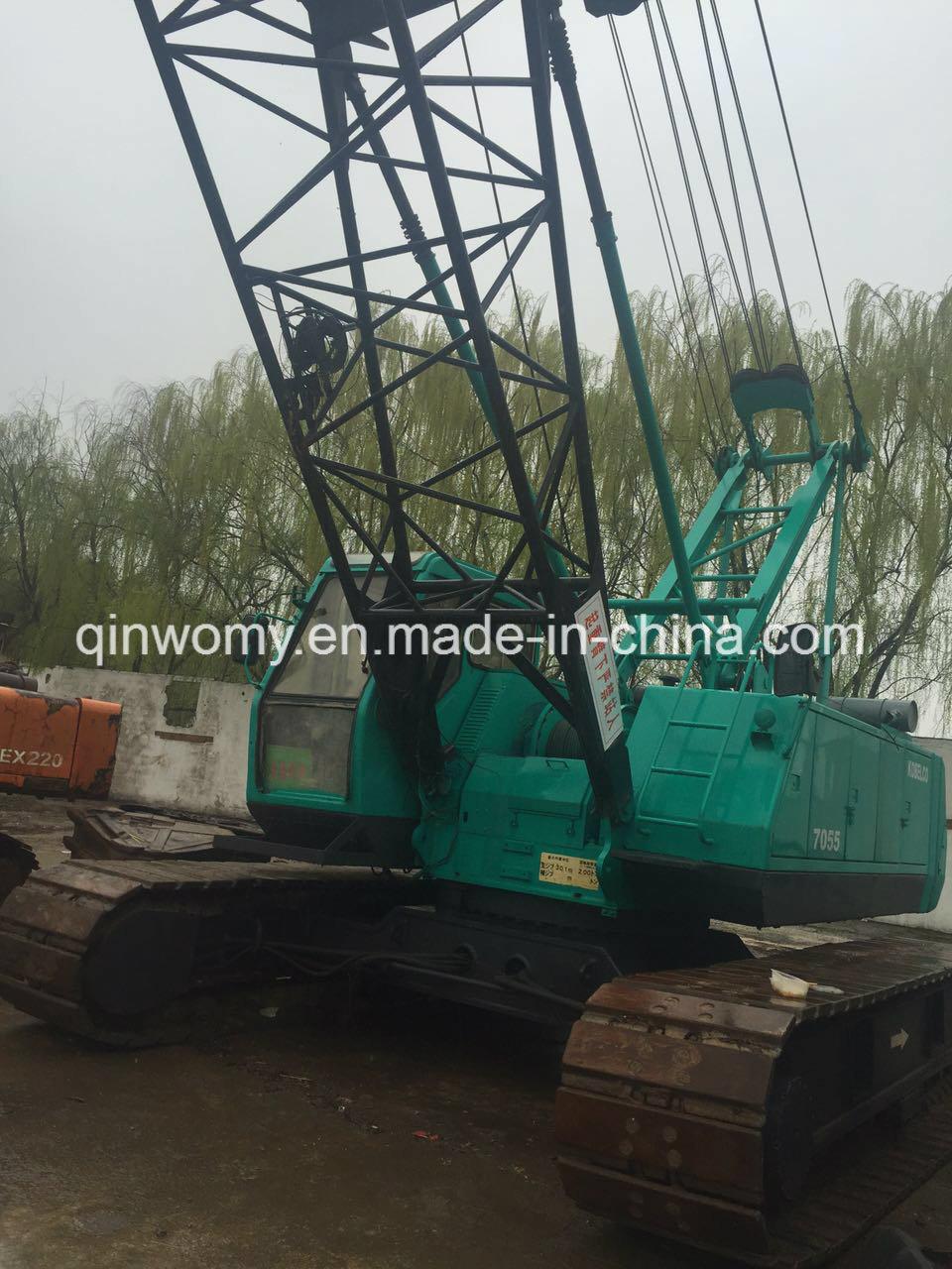 Japan Lifting Equipment 7055model Used Kobelco Hydraulic Tracked Cranes
