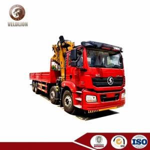 Shacman 12 Wheelers Heavy Duty 16tons 20 Tons Hydraulic Jib Crane Trucks with 9m Cargo Box