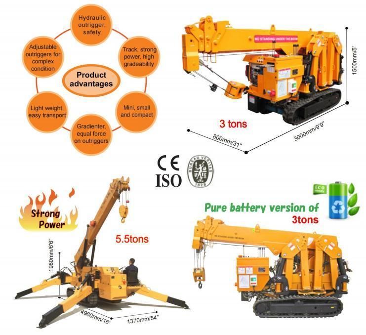 Mini Crane Lifting Machine Spider Cranes