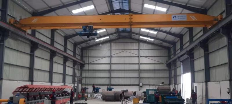 Factory Workshop Using Travelling Mobile Electric Hoist Eot Overhead Bridge Crane Materials Lifting Equipment Manufacture
