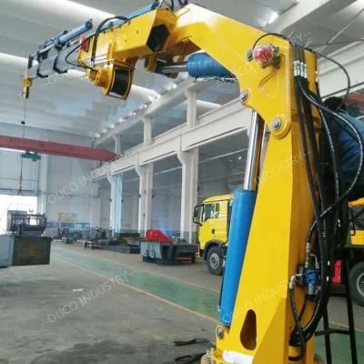 China Factory Ouco for Sale 1.5t10m Knuckle Telescopic Boom Marine Crane