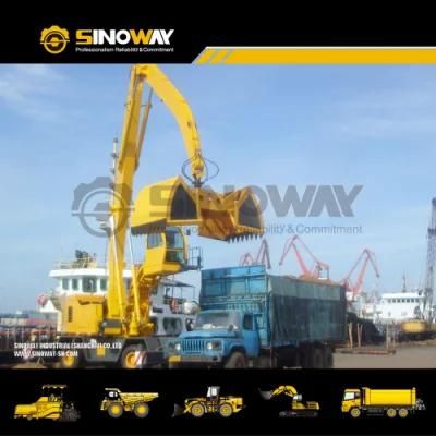Sinoway Material Handler 35ton Grapple Bucket Excavator for Sale