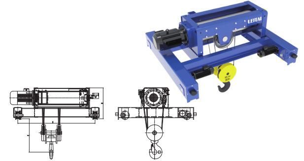 Double Girder Wire Rope Hoist Gantry Crane