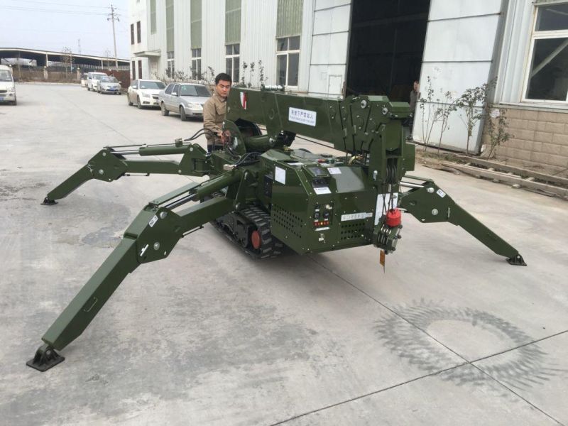 1/2/3/4/5 Ton Spider Crane Mini Crawler Crane with Outrigger