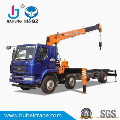 HBQZ 12 tons Truck mounted crane cargo telescopic boom hydraulic cargo mounting crane SQ12S4 RC truck building materialcar jack