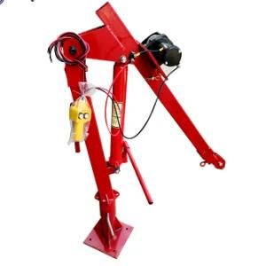 0.5t Portable Mini Hydraulic DC 12V/24V Electric Pick up Truck Mounted Jib Crane Davit Crane