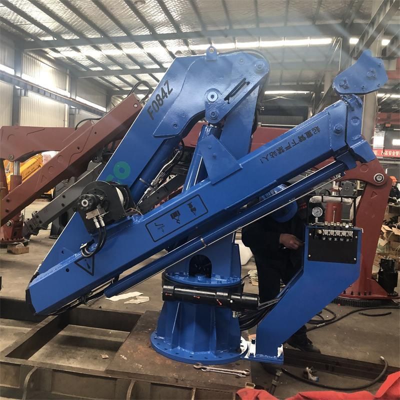 Ouco 1t6m Telescopic Knuckle Boom Yacht Crane with Compact Design