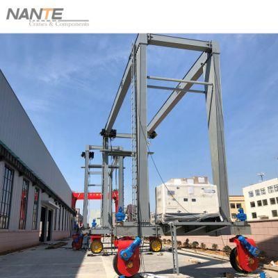 Hot Sale Cmaa Standard Rubber Tired Gantry Crane with Nwb-Eh Winch