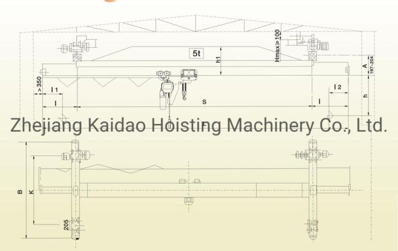 5ton Festoon Systems Single Beam Suspension Overhead Crane