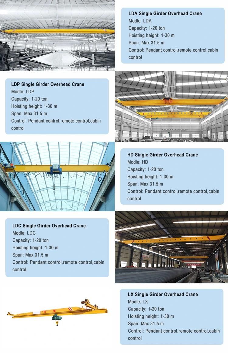 Single Girder Overhead Crane Electric Wire Rope Hoist
