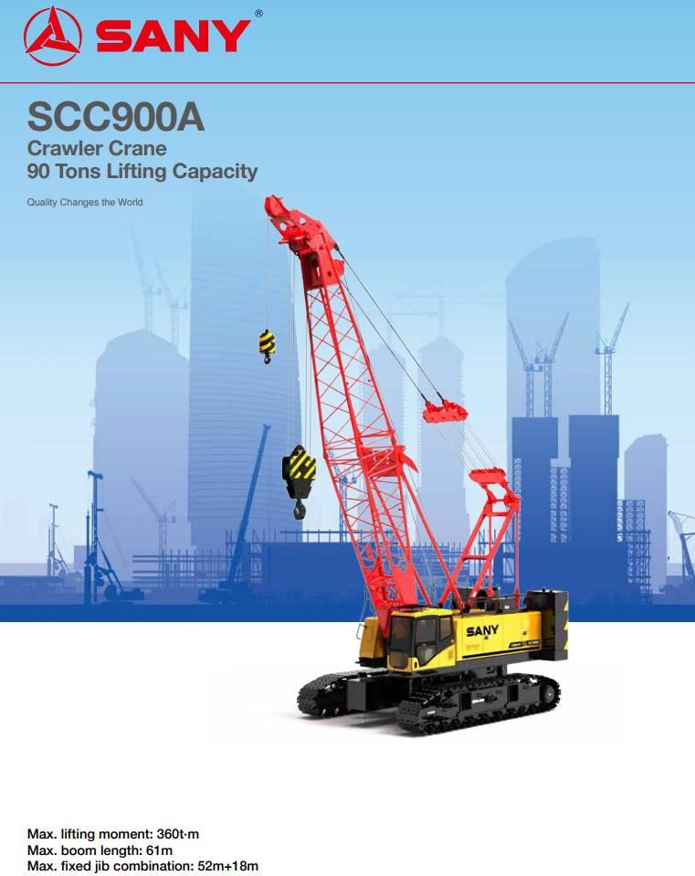 100t 90t Scc900A Crawler Cranes Factory Price