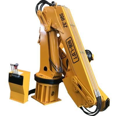 Work Barge Hydraulic Arm Door Boat Mounted Mini Crane Sq6.3za3t