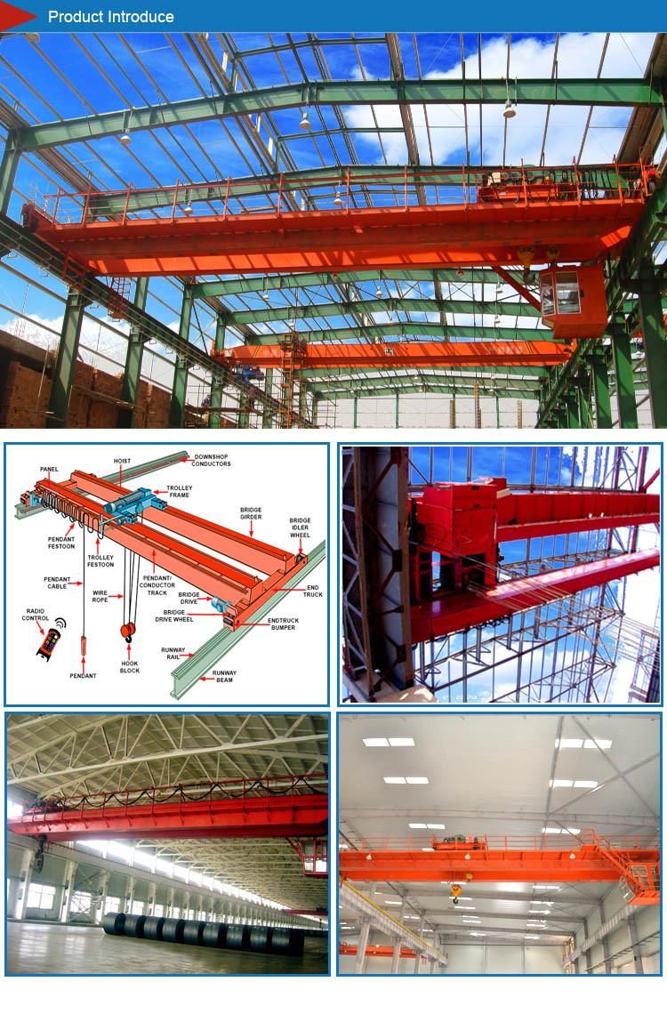 Easy Maintenance Quickly Order 50t General Electric Double Girder Overhead Crane